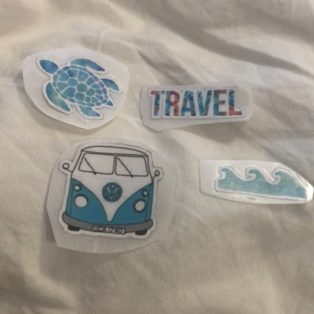 Blue stickers
